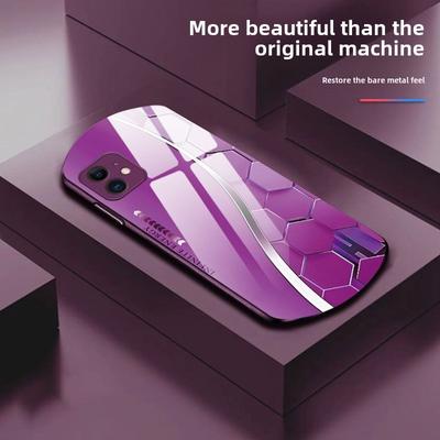 TEMU Elegant Metallic Surface Oval Phone Case Is Designed For 16 Pro Max, 15, And 14, Featuring A Minimalist Solid For 13 Pro Max, 12, And 11, Appealing To Couples And Fashion Enthusiasts. Image