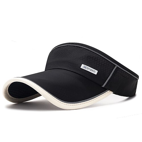 Tennis Sport Visier Parasole Damen Klassisch Mode Reflektierend Elastisch Wärmeableitung für Tennis Baseball Pickleball Sommer Schwarz Weiß Dunkelmarine Image