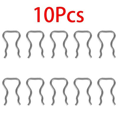 TEMU 10pcs Solenoid Valve Common Rail Injection Clip Fuel Injectors Solenoid Valve Clip Common Rail Parts Injector Clip, Return Pipe Clamp Image