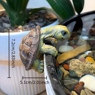 TEMU Turtle Planter Hanger - Art Deco Resin Wall-mounted Garden Decor, Whimsical Turtle Design For Indoor/outdoor Plants, No Electricity Needed, Greenery, Turtle Decor Image