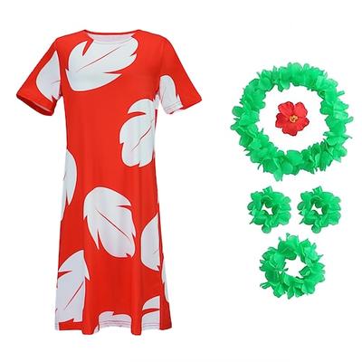 Lilo Cosplay Kostüm Cosplay Film Cosplay for Damen Erwachsene Halloween Karneval Party Image