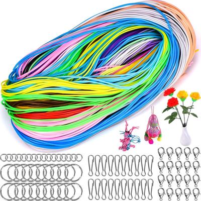 TEMU Aokito 280pcs Doo Bands Set, Bands, Knotted Bands Set, Creative Strings & Threads Set For Bracelets, Necklaces, Keychains (20 Colors), 1.8mm X 200pcs, Bzs-200cs Image