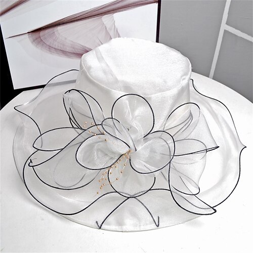 Kentucky Church Derby Hut für Frauen, Organza, breite Krempe, Sonnenhut für Damen, Kleid, Teeparty, Hochzeit Image