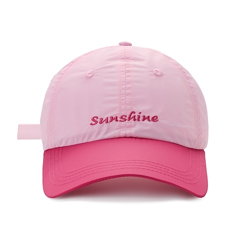 Baseballkappe Tennis Cap Herren Flügelärmel Mehrfarbig Patchwork Schnelltrocknend Atmungsaktiv für Tennis Baseball Pickleball Sommer Weiß Rosa Rot Image