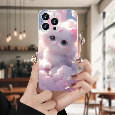 TEMU Fashionable, Popular,, Beautiful, Interesting, Cute Cat, Mobile Phone Case For Iphone 7/8/x/xs/xr/11/12/13/14/15/ Pro , Gift/birthday Gift Image