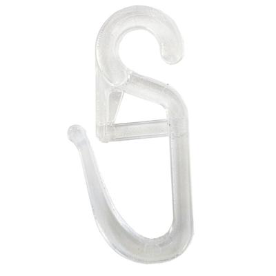 120 Stück Gardinenhaken, Gardinenklammern aus Kunststoff, Rollohaken transparent für Image