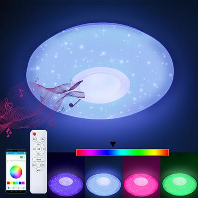 SWANEW 36W LED Deckenleuchte mit modernem Sternenhimmel-Effekt, dimmbar, Panellampe und Image