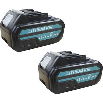2 Stück 18V 8,0Ah Lithium-Ionen-Akku, Ersatzakku für Makita 18V Akku BL1860 BL1830B BL1840B LXT400 Image