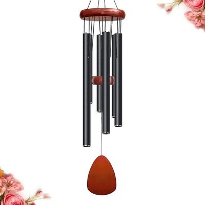 28' Schwarzes Windspiel für draußen, Dekoratives Windspiel für draußen, Gedenk-Windspiel, Image