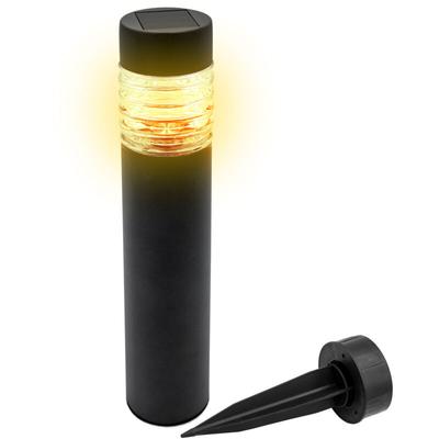 Edelstahl Solar Gehwegleuchte 42 x 8 cm - anthrazit - Garten Wegeleuchte warm weiß Image