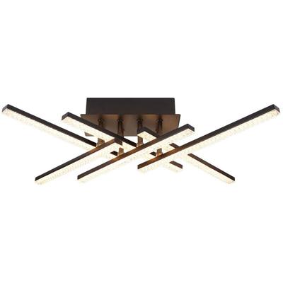 Deckenlampe led Deckenleuchte Wohnzimmer - 52CM Schwarz Dimmbar Wohnzimmerlampe Modern 36W Design Image
