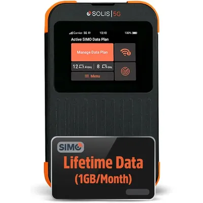 Solis 5G WiFi Mobile Hotspot Device, Portable WiFi for Travel in 140+ Countries, No SIM Card or