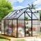 Polycarbonate Greenhouse Kit,8x6x6 FT Outsides Heavy Duty Green House with Transparent Panels