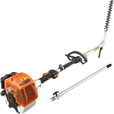 48cc Gas Hedge Trimmer, 2 Cycle Gas Powered Hedge Trimmer Brush Cutter,Pole Saw with Extension Pole