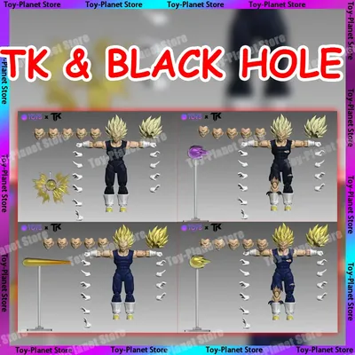 New Black Hole Toys & TK Dragon Ball Damage Version Super Saiyan SSJ Majin Vegeta Full Power Anime