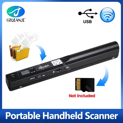 IScan Portable Scanner Mini Handheld Document Scanner A4 Book Scanner for JPG and PDF Format