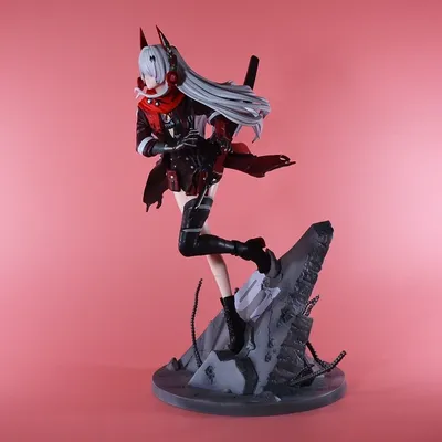28CM Punishing Gray Raven Lucia Crimson Abyss Figure White Hair Anime Collectible In Stock Display