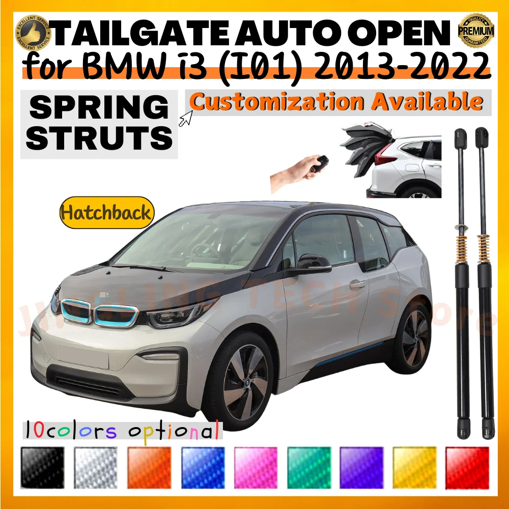 Menge (2) Kofferraumstreben mit Feder für BMW i3 (I01) Schrägheck 2013–2022, Heckklappen-Kofferraumlift, unterstützt Stoßdämpfer, Dämpfer Image