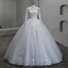 Y&M Elegantes Luxus-Perlen-weißes Hochzeitskleid 2025, Vintage-Hochzeitskleid, Vestido De Noiva,