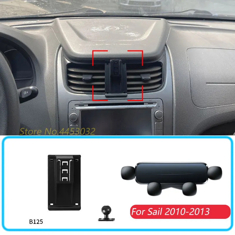 Auto Telefon Halter Für Chevrolet Sail 2010-2013 Schwerkraft Ständer Halterung Unterstützung Horizontale GPS Mobile Halterung Zubehör Mit basis Image