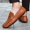 Männer Schuhe Casual Leder Herren Loafer Mokassins Designer Slip auf Boot Schuhe Hohe Qualität