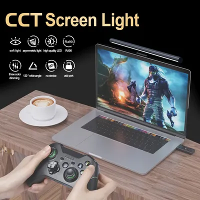 LED Monitor Light 30CM CCT Touch Dimmable Monitor Notebook Computer Screen Hanging Light for Computer Study LED Table Lamp