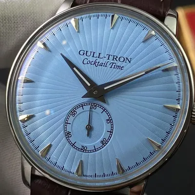 Gull Tron Men Automatic Watch 38MM Classic Mechanical Wristwatch Ultrathin Sapphire Mirror ST1700 Small Second Dial