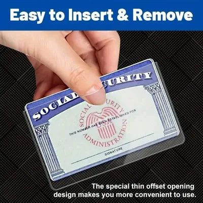 10PCS/30PCS PVC Card Protective Cover, Card Holders Sleeves, Suitable For Social Security, Medical Insurance, and Credit Cards