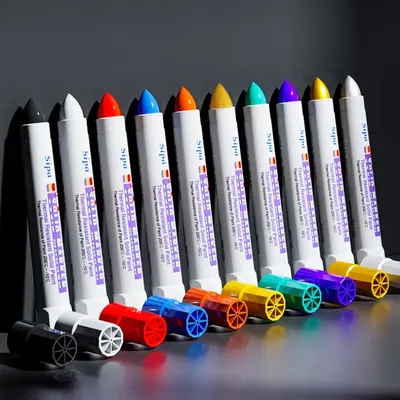 Solid Paint Marker Oil-based Ink Waterproof High Temperature Resistant for Writing Marks on Metal Wood Plastic Glass Stone