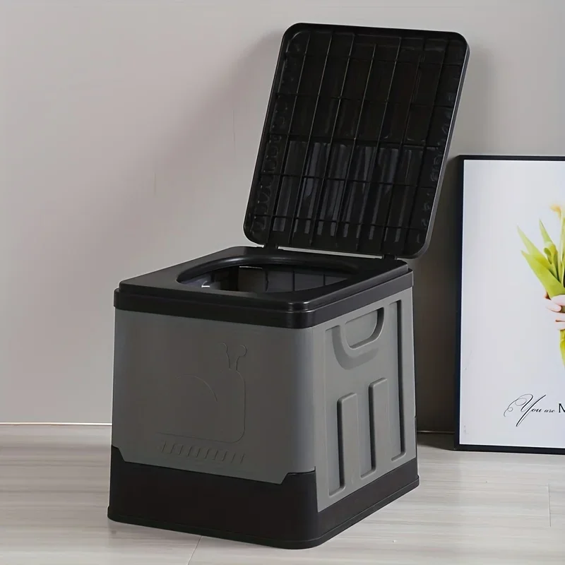 1 Stück multifunktion ale Outdoor-Aufbewahrung sbox zusammen klappbare Toilette tragbare Notfall toilette Camping Reise wagen verwenden klappbaren Organizer
