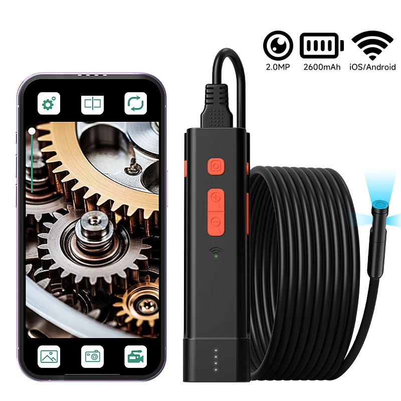 WIFI Endoskop Autofokus Kamera HD1080P Single Dual Triple Objektiv Abnehmbare Kabel Wasserdichte USB Sonde Auto Inspektion Endoskop Image