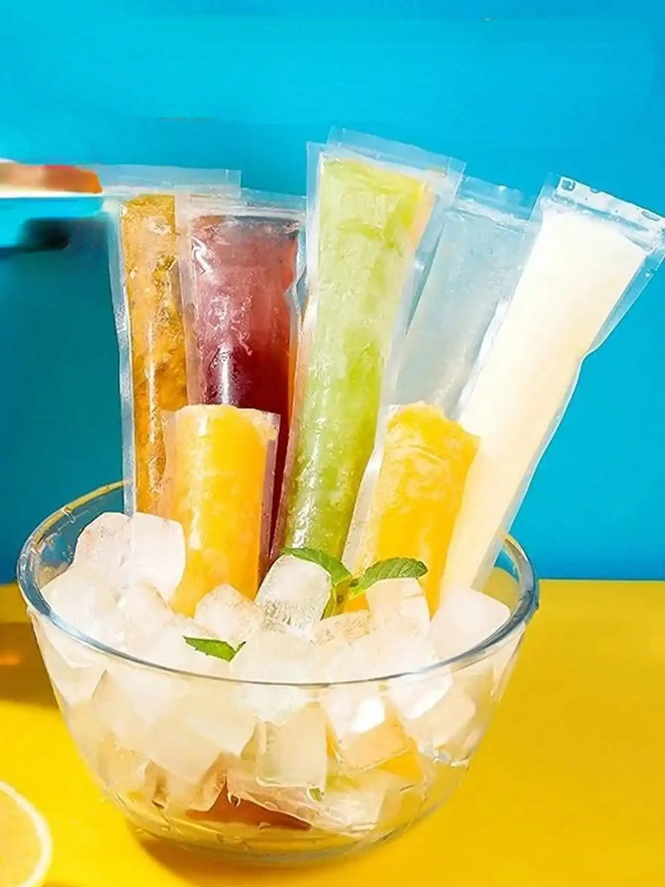 Saft, Püree, Eiscreme, Fruchteis, Eiscremebeutel, Hausgemachte Eiscremebeutel und Lebensmittelverpackungsbeutel, Crushed-Ice-Beutel Image