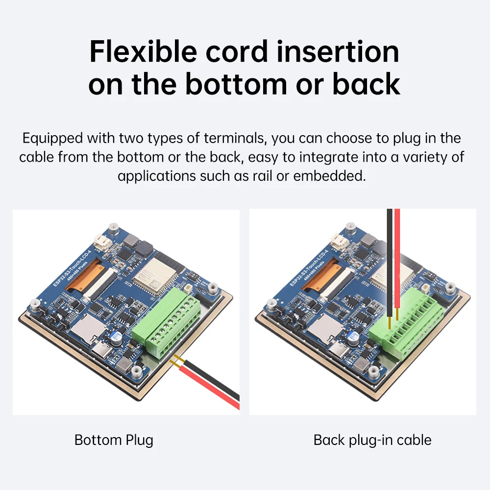 ESP32-S3 4-Zoll LCD kapazitiver Touchscreen 32-Bit Lx7 Dual Core Prozessor Wifi Bluetooth Entwicklungsboard Typ-C Image