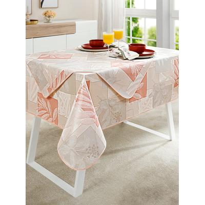 Tischdecke Gr. 2, grau (hellgrau, rosé, bedruckt), B:110cm L:140cm, Tischdecken Image