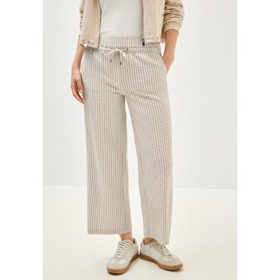 Stoffhose CECIL "Style Neele", Damen, Gr. XL (44), Länge 26, lila (pearl beige), Obermaterial: 73% Viskose, 25% Polyester, 2% Elasthan, gestreift, casual, loose fit knöchelfrei, Hosen, mit Streifen Muster Image