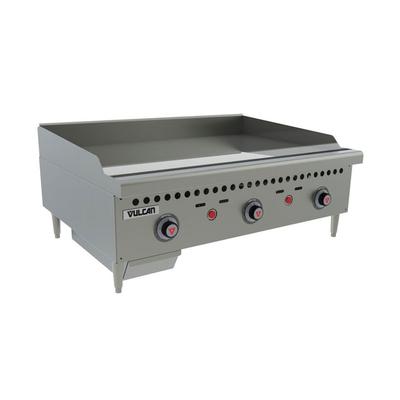 Vulcan 36" Commercial Gas Griddle - Thermostatic Controls, 1" Steel Plate, Convertible, Stainless Steel, VCRG36-T