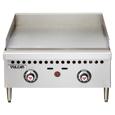 Vulcan VCRG24-T 24" Gas Commercial Griddle w/ Thermostatic Controls - 1" Steel Plate, Convertible, Stainless Steel, Gas Type: Convertible