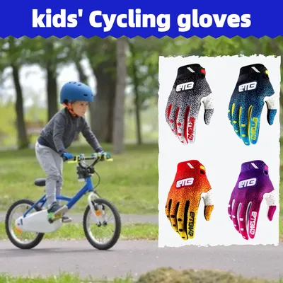 ETBIKE Kinder-Fahrradhandschuhe, geeignet für Kinder im Alter von 4 bis 11 Jahren, ideal zum Image