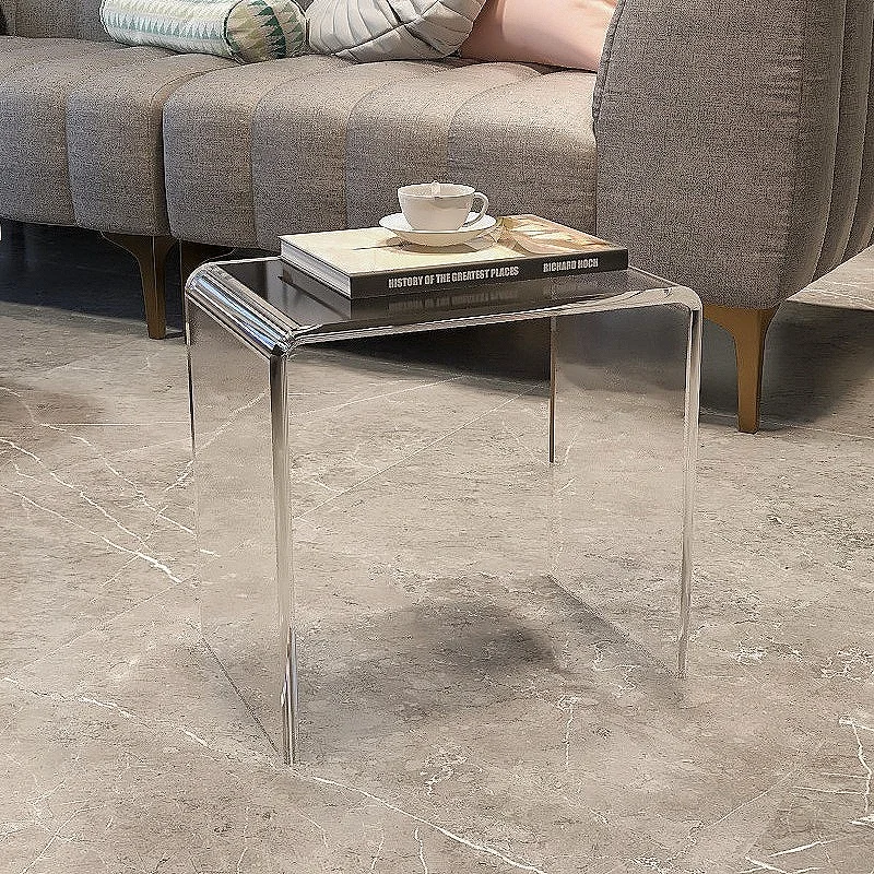 Einfacher und multifunktion aler transparenter Acryl-Sofa-Beistell tisch Couch tisch, Büro hocker, Heims chuh hocker Image