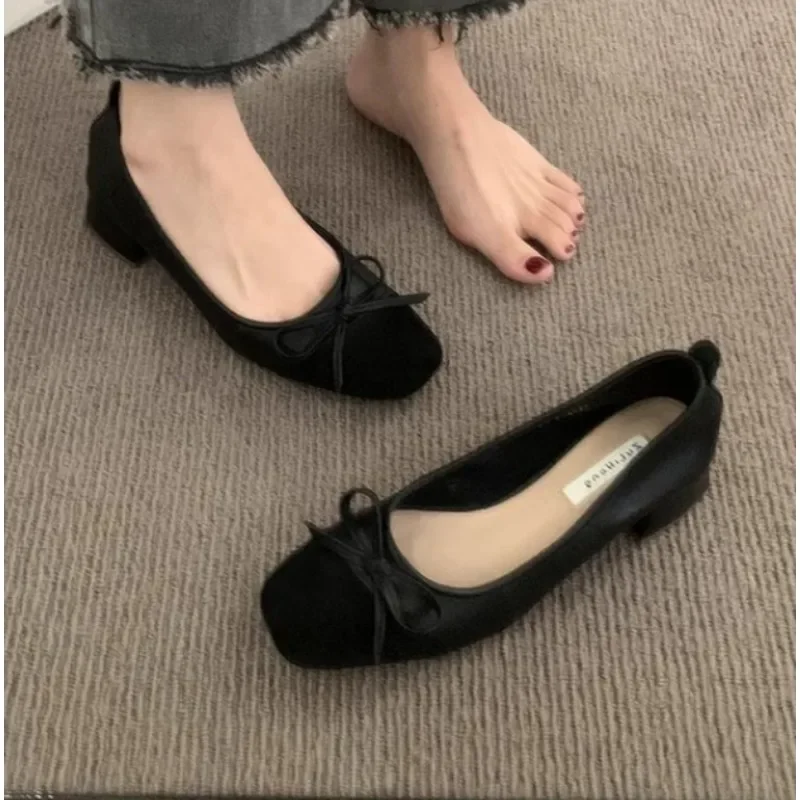 Neue Frauen Nette Ballerina Niedrigen Absatz Schuhe Dame Slipony Schmetterling Knoten Vintage Kawaii Mocasines Faulenzer Mädchen Lolita Mama Schuhe