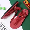 Mode Rote Flache Sandalen Männer Frauen Große Größe 36-45 Anti-Slip Flip-Flops Mann Sommer Strand