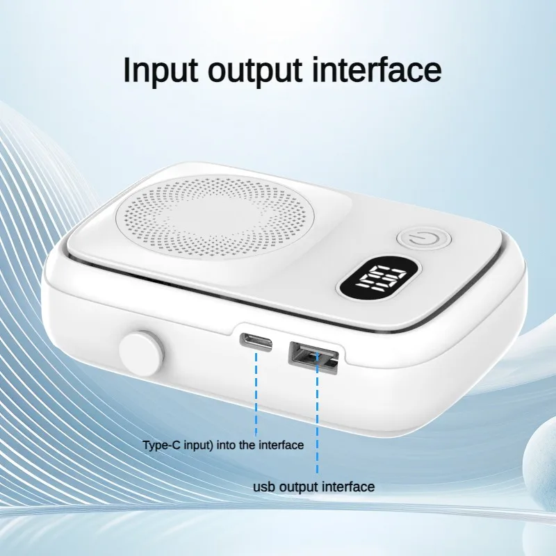 2025 neuer Hochgeschwindigkeits-Hängeventilator, USB, tragbar, tragbar, Clip-Taille, für den Außenbereich, wiederaufladbarer Schatz, kleiner Ventilator Image