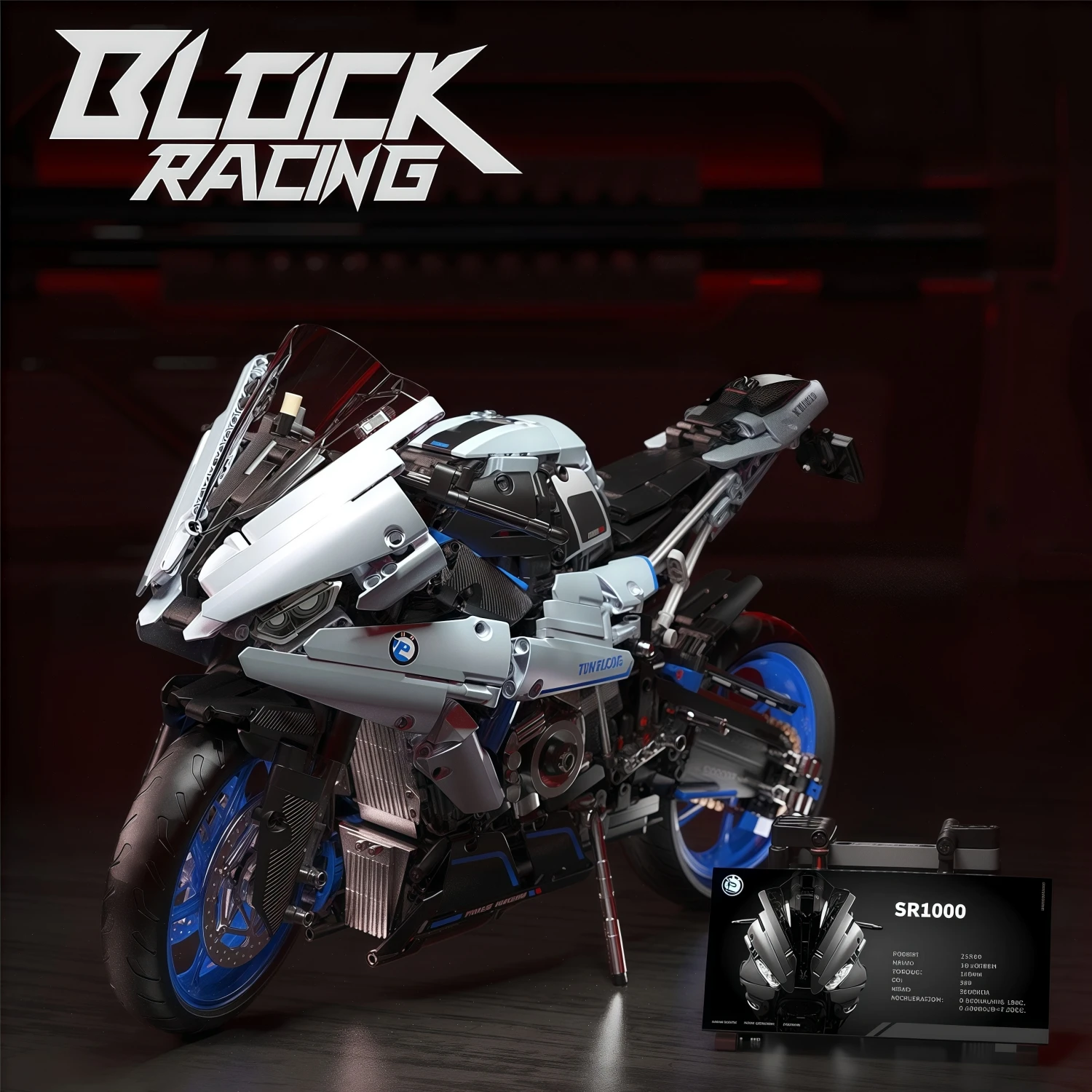 1:5 Technische Motorrad Bausteine Ziegel M1000 RR Motorrad Lokomotive Racing Auto Montieren Modell Fahrzeug Spielzeug für Kind Geschenk Image