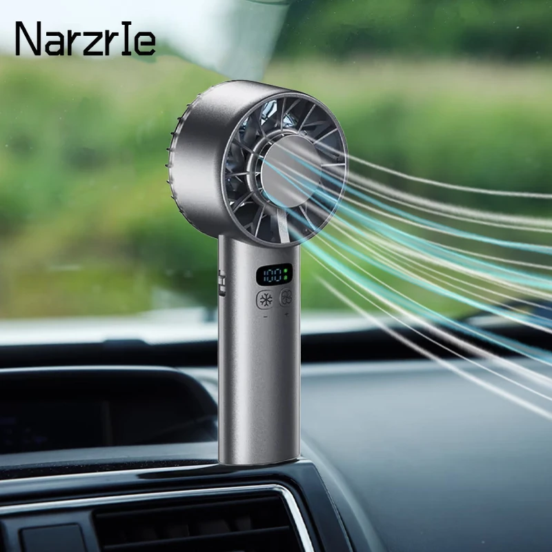 5200 mAh tragbarer Mini-Ventilator, 100 Windgeschwindigkeiten, sofortige Kühlung mit Eismodus, Handventilator, wiederaufladbare USB-Elektroventilatoren, Camping-Ventilator Image