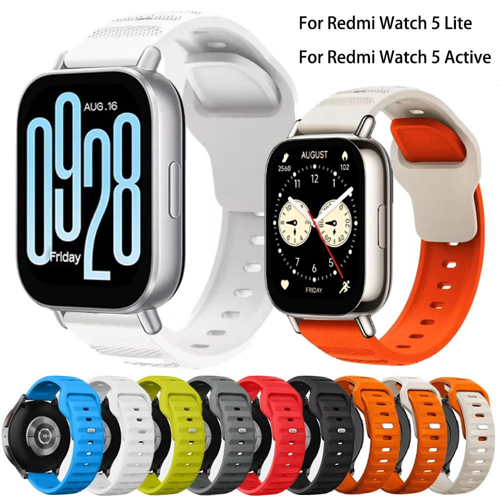 22 mm Ersatzarmband für Redmi Watch 5 Active/Lite Silikonband Sportarmband für Xiaomi Watch S4 S1 Amazfit GTR 4 Armband Image