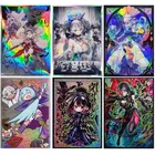 50 Stück/Set Yu-Gi-OH! Blue-Eyes White Dragon Girl Flash Card Sleeve Anime Game Collection Card Schutzhülle Geschenk Spielzeug 63x90mm