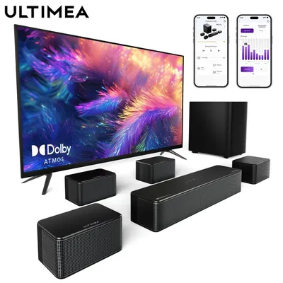 ULTIMEA Poseidon D80 7.1 Surround-Soundbar mit Dolby Atmos, kabellosem Subwoofer und 4 Image