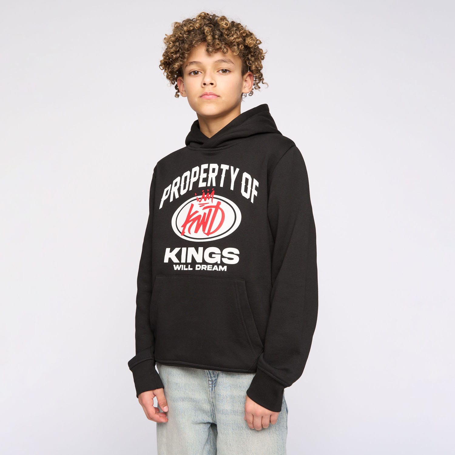 Kings Will Dream Boys Boy's Juniors Prop Hoodie in Black Cotton - Size 9-10Y | Kings Will Dream Sale | Discount Designer Brands