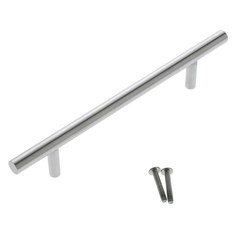 MS Beschläge Möbelgriff Edelstahl ø12mm LA 160mm Stangengriff massiv matt gebürstet Mod.Utah Image