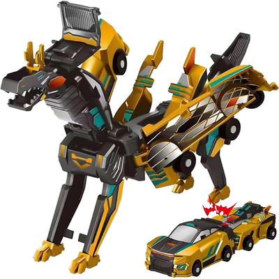 2 In 1 Collision Transforming Dinosaur Car Toy for Kids, Magnetic Automatic Conversion Vehicle, Dino Car Toy Gift for Boys and Girls